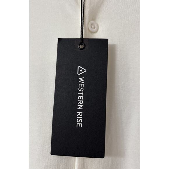 NWT Western Rise X Cotton Button Down Shirt Mens Large White Stretch Long Sleeve - Picture 9 of 12